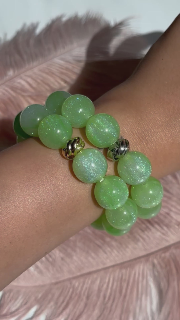 Green Glitter Bracelet