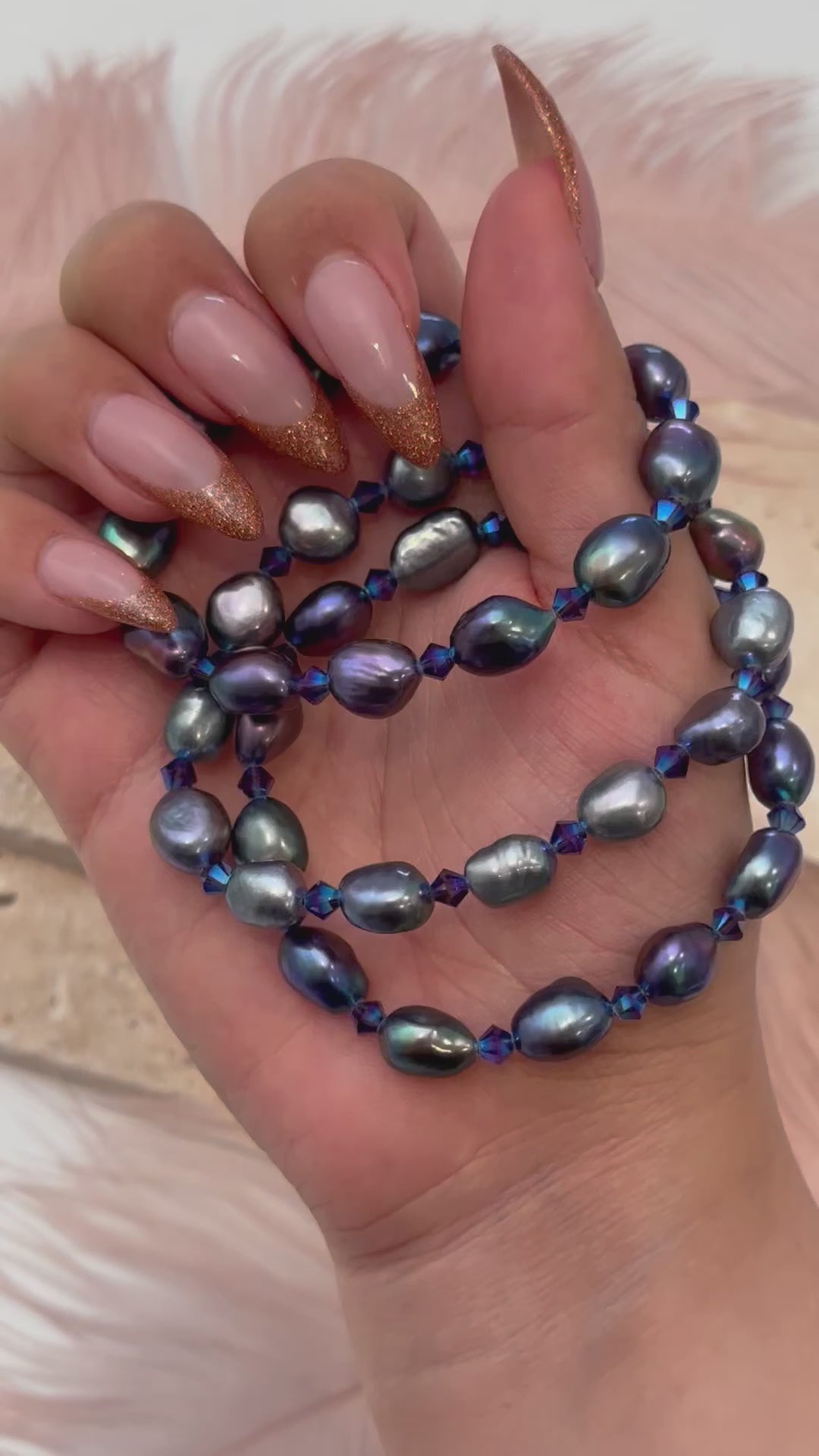 Swarovski & Peacock Pearl Bracelet