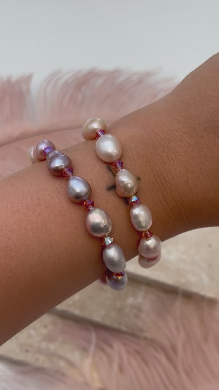 Swarovski & Sakura Pearl Bracelet