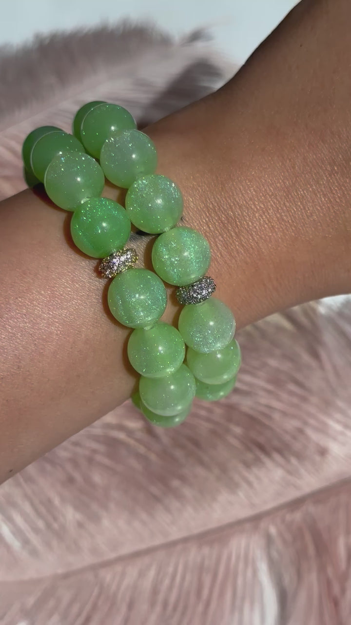 Green Glitter Bracelet