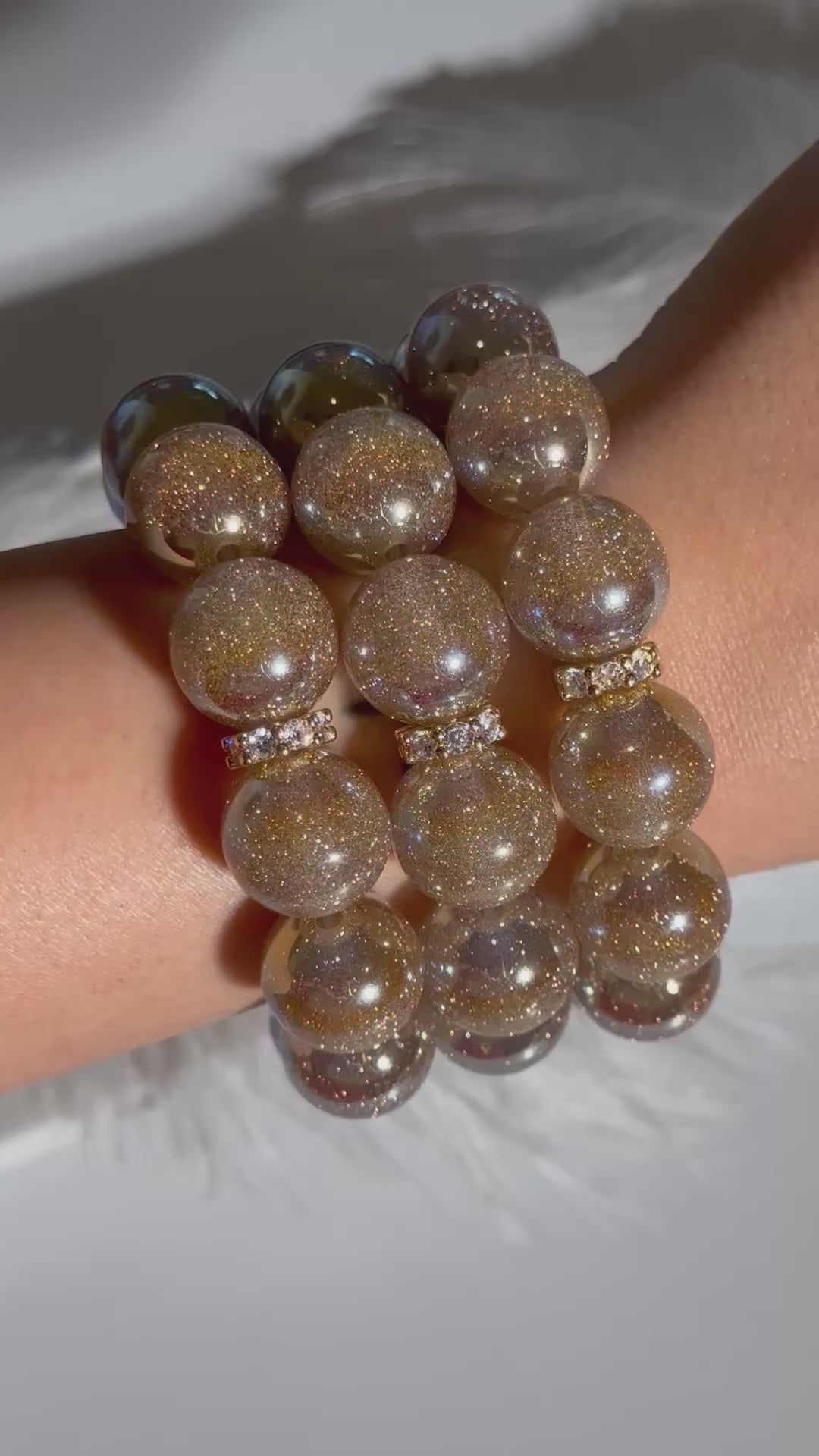 Crazy Gold Glitter Bracelet