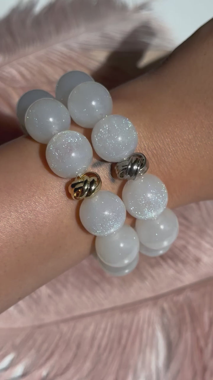 White Glitter Bracelet