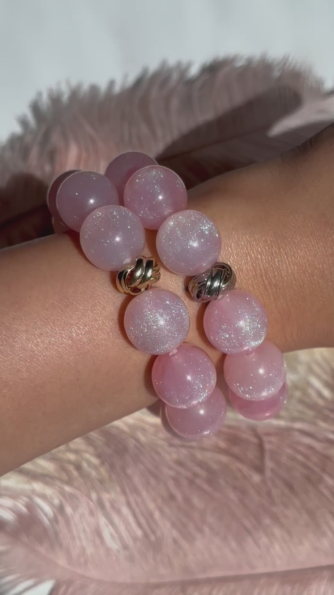 Baby Pink Glitter Bracelet