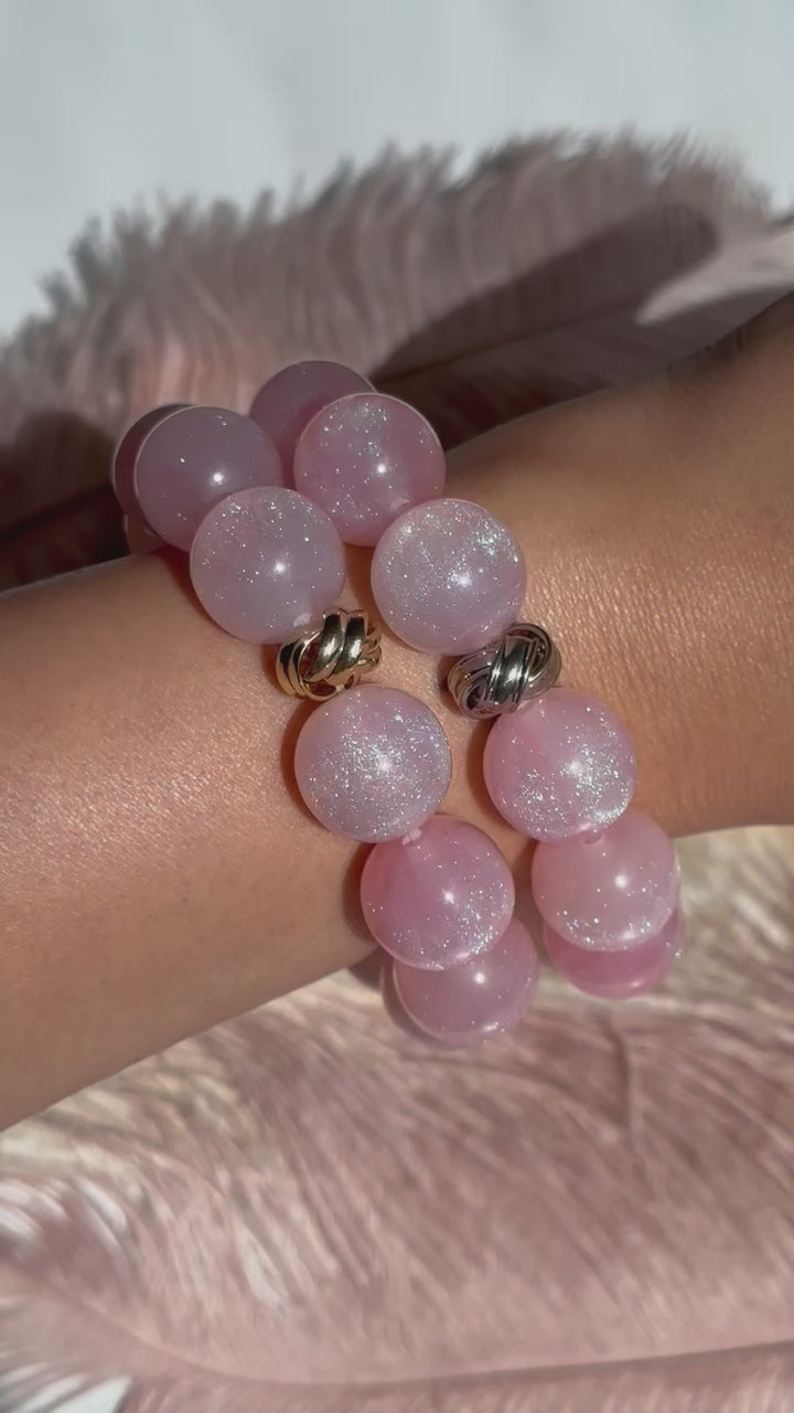 Baby Pink Glitter Bracelet