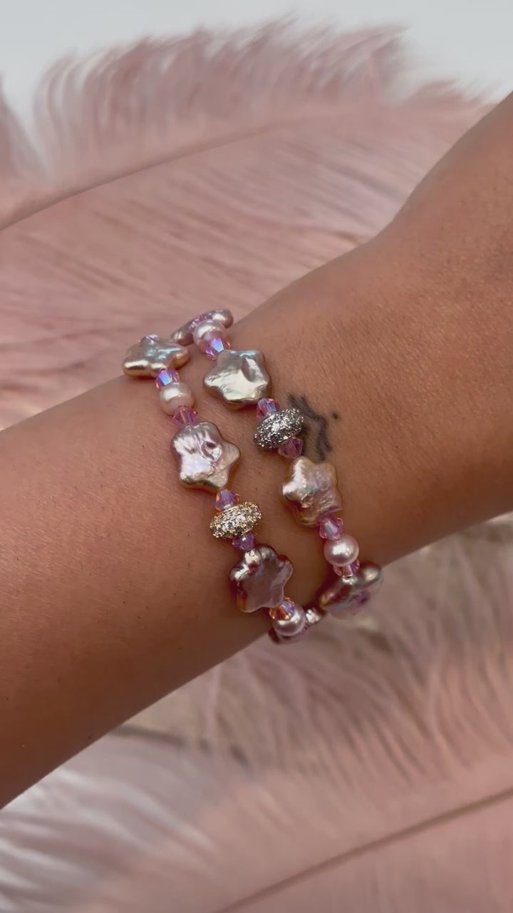 Swarovski & Floral Pearl Bracelet