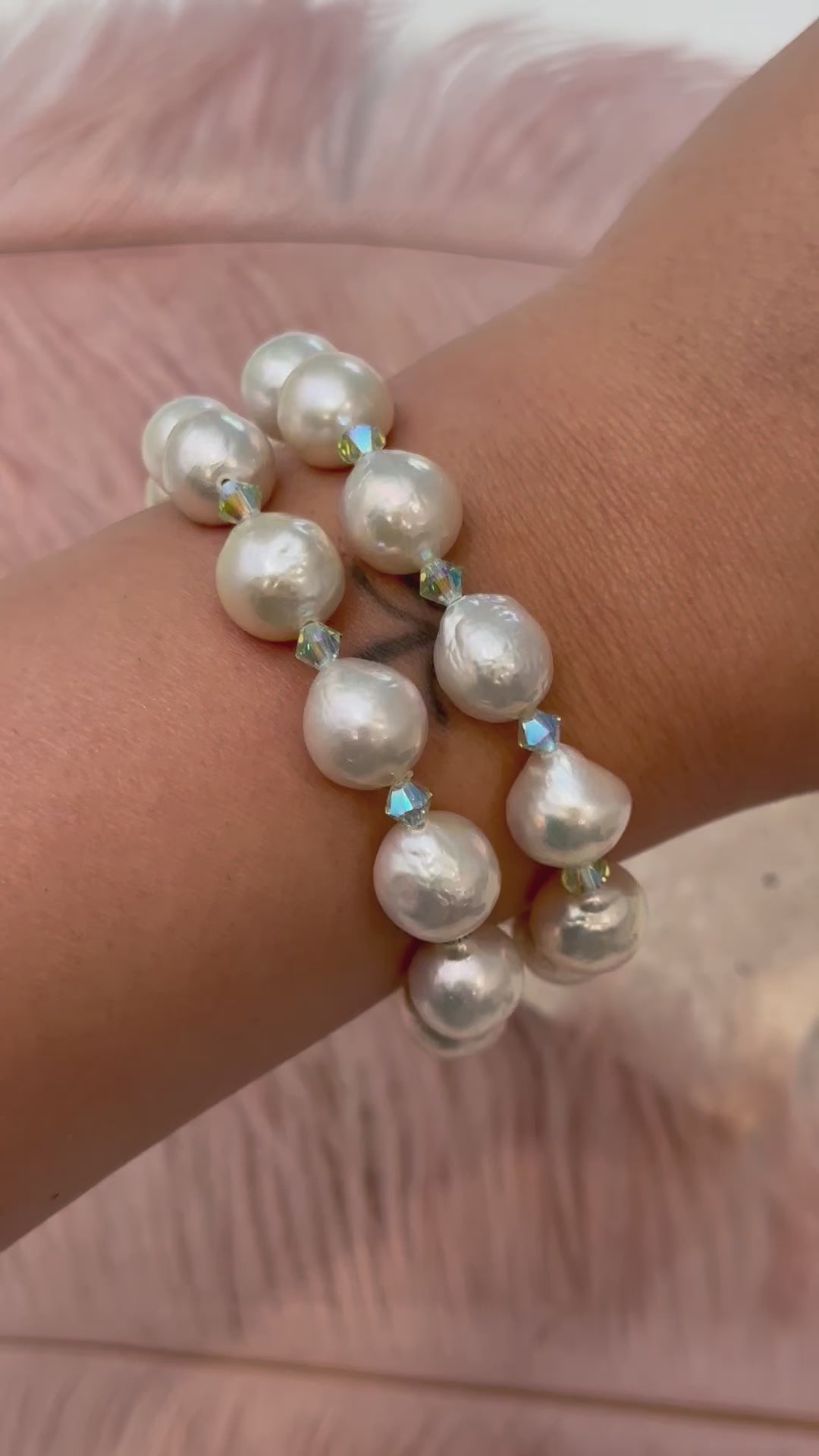 Swarovski & H.Q. Baroque Akoya Luster Pearl Bracelet