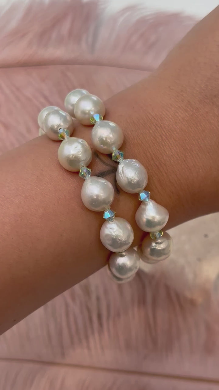 Swarovski & H.Q. Baroque Akoya Luster Pearl Bracelet