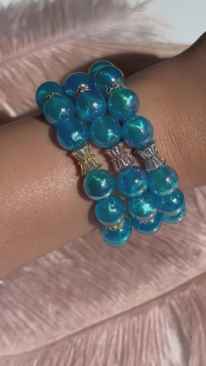 Island Blue Glitter Bracelet