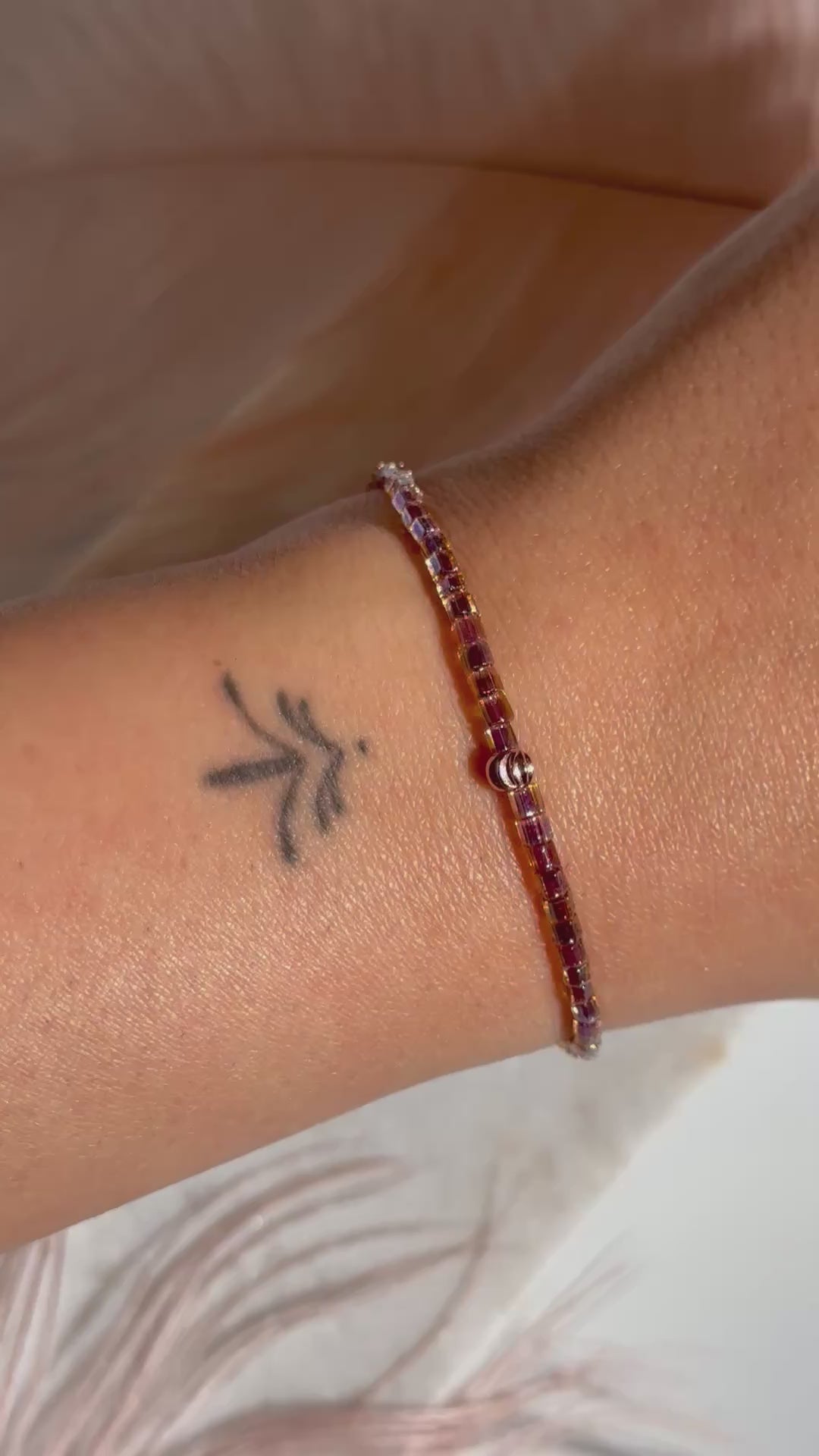Golden Peacock Glass Bracelet