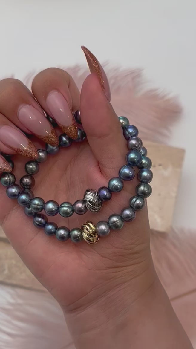 Peacock Pearl Bracelet