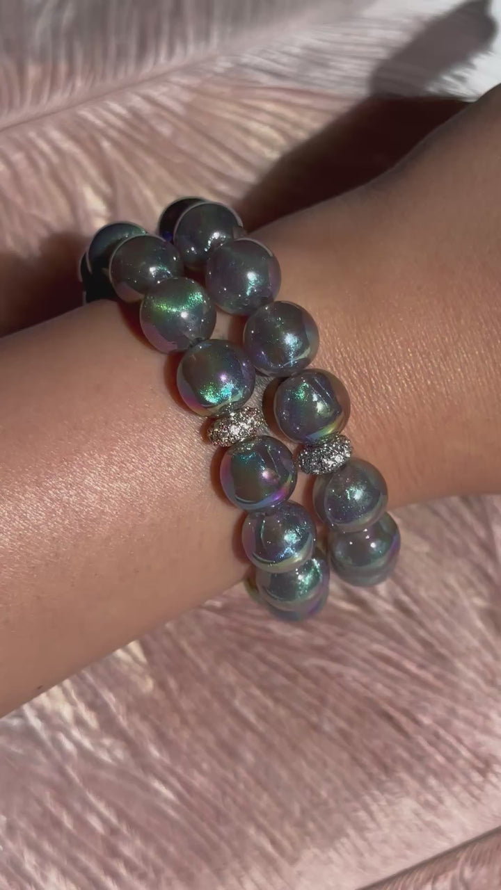 Peacock Glitter Bracelet