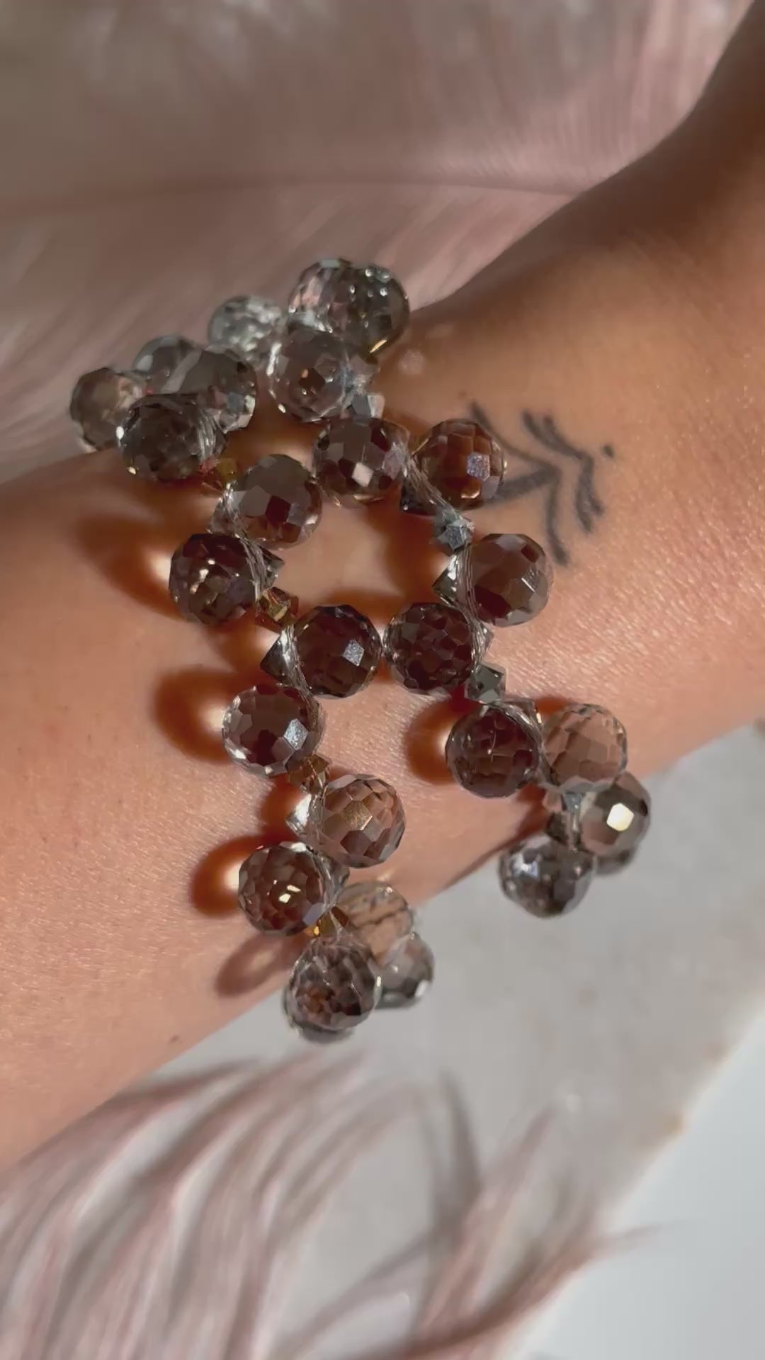 Smokey Teardrops Bracelet
