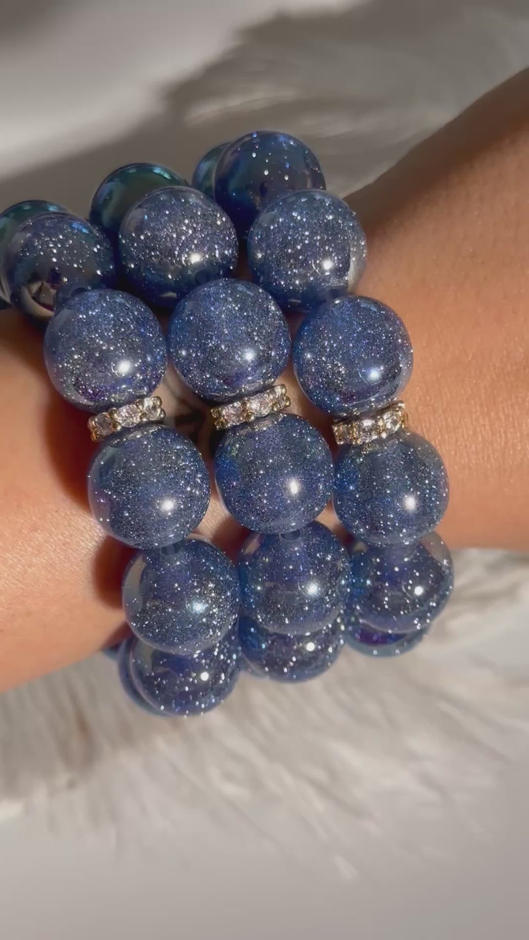 Crazy Blue Glitter Bracelet