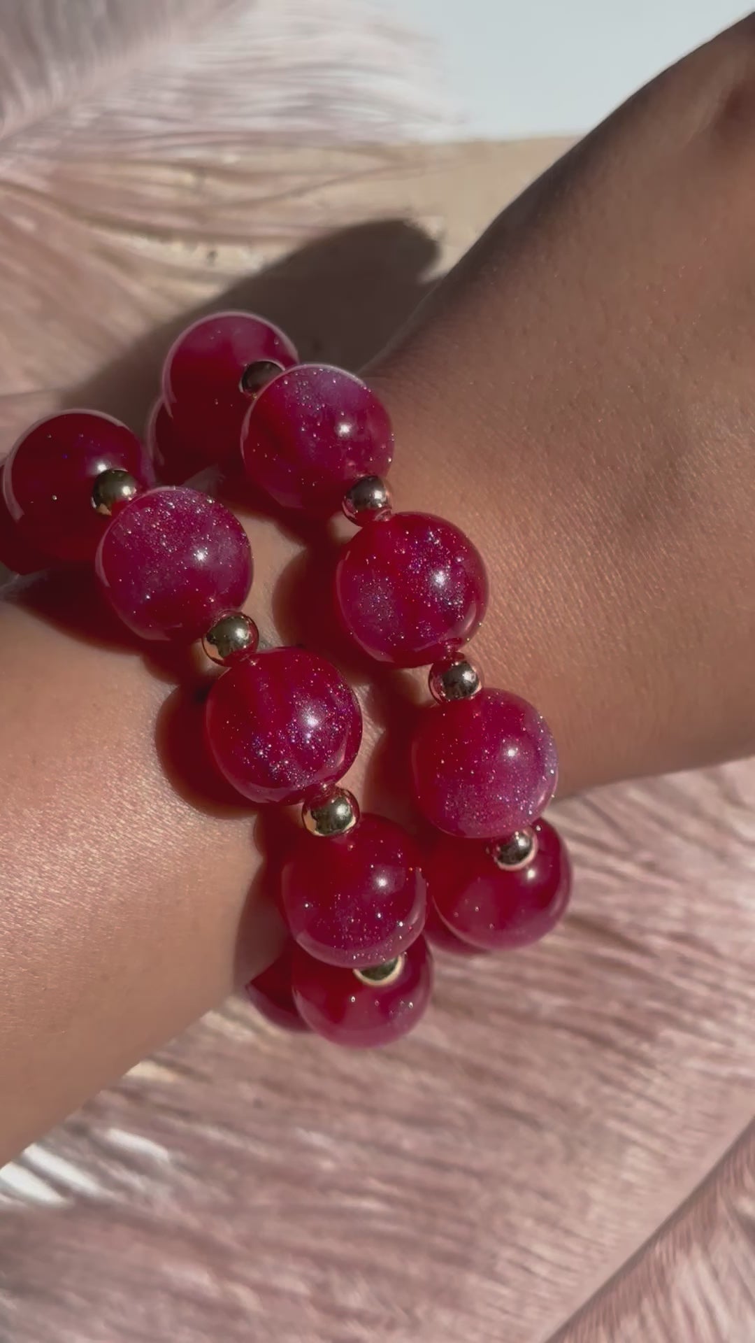 Red Glitter Bracelet