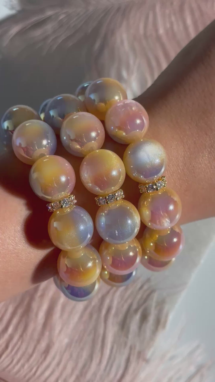 Golden Pastel Glitter Bracelet