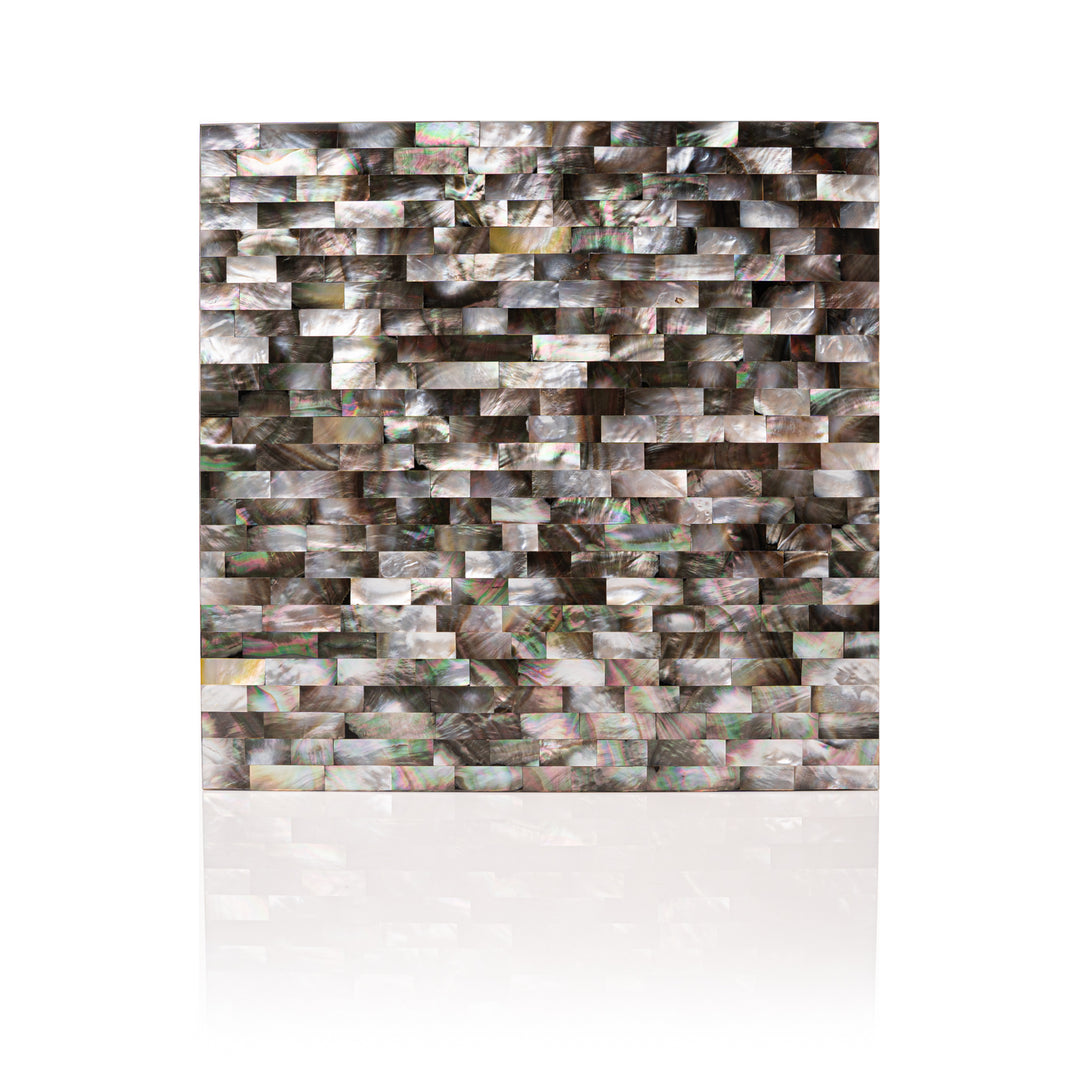 Black Mother Of Pearl Brick Tile