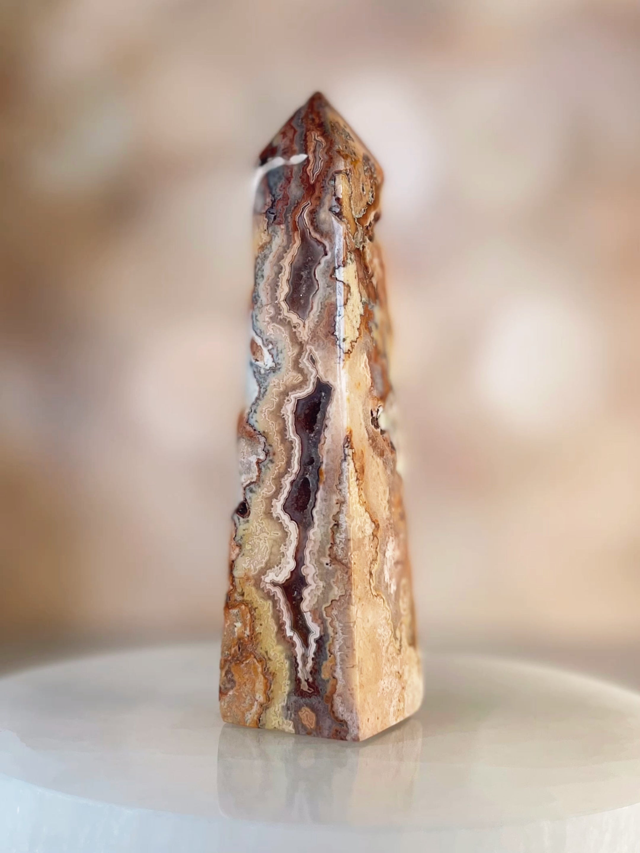 Crazy Lace Agate Tower #3