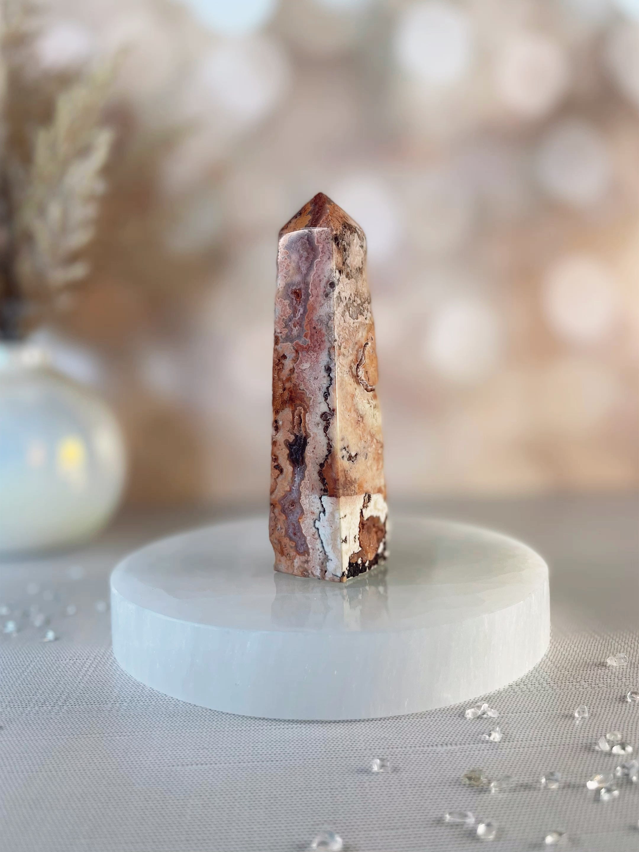 Crazy Lace Agate Tower #4