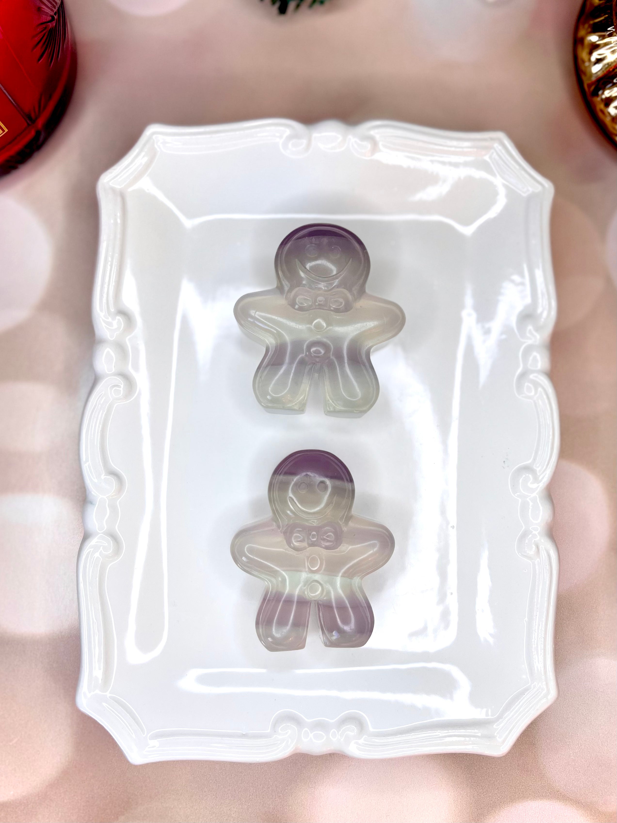 Rainbow Fluorite Gingerbread Man
